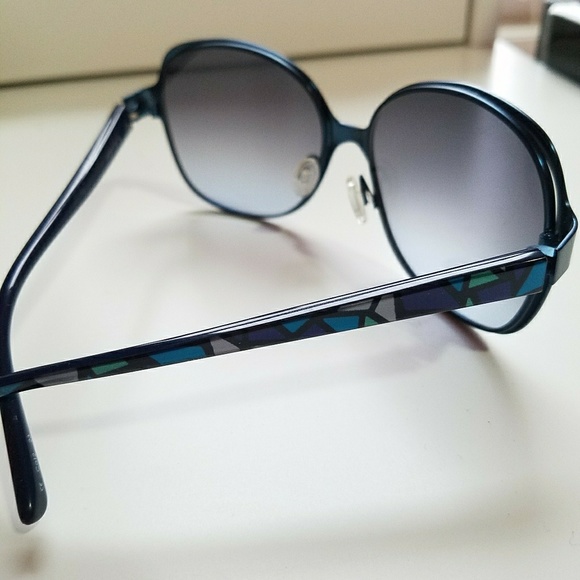 Kensie Blue 💙Geo Pattern💙 Round Frame Sunglasses - Picture 3 of 8